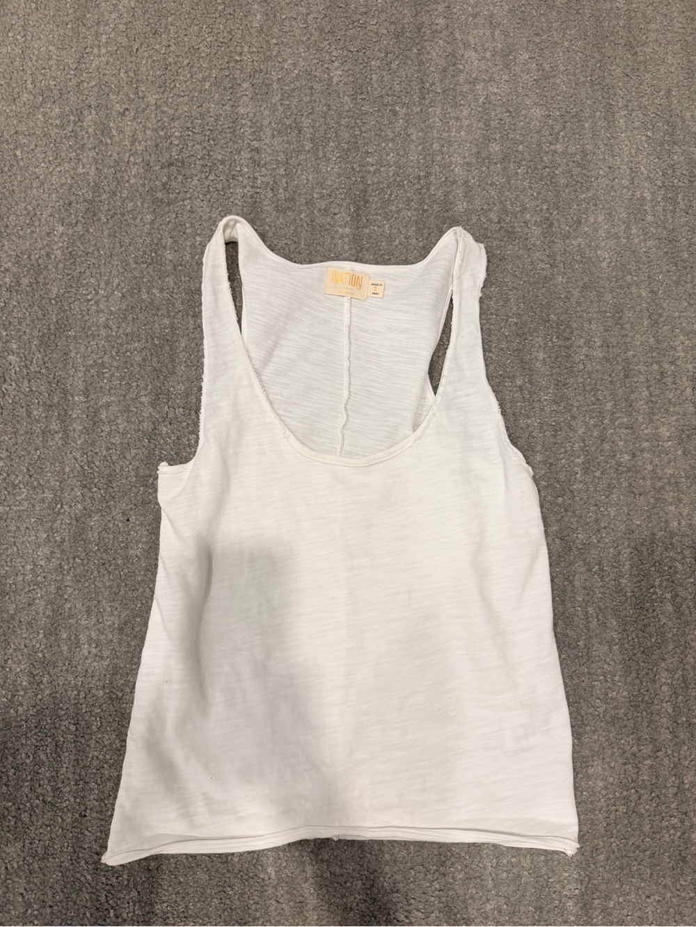 Nation LTD White Scoop Tank Top